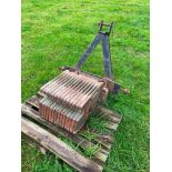 14No. Massey Ferguson 45KG Wafer Weights on Three Point Linkage Carrier