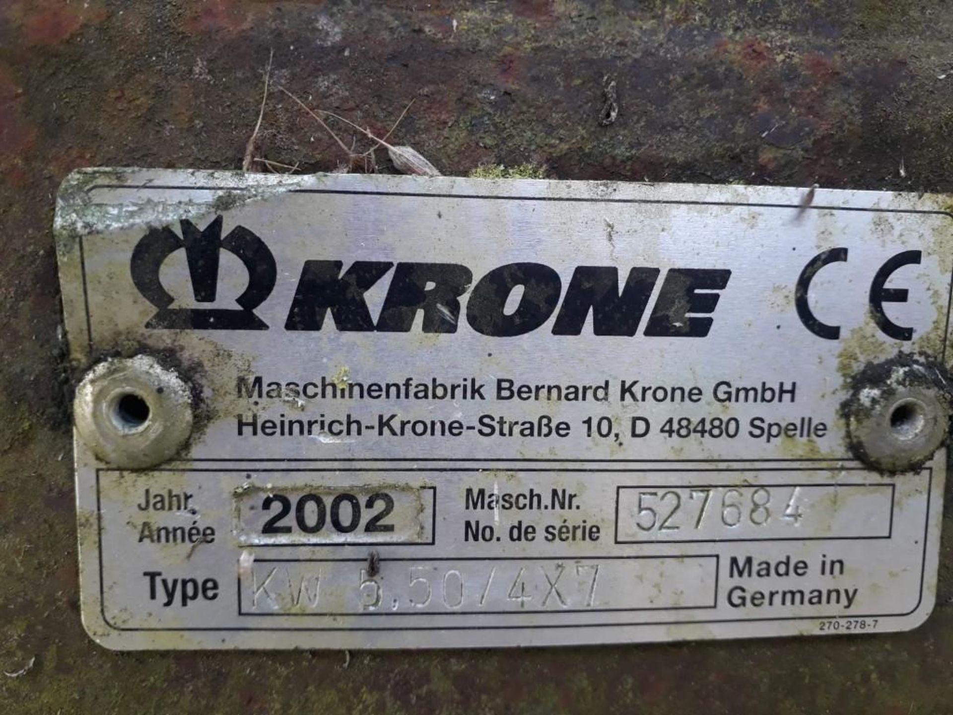 Krone 5.50 Tedder, Spares or Repairs - Image 4 of 5