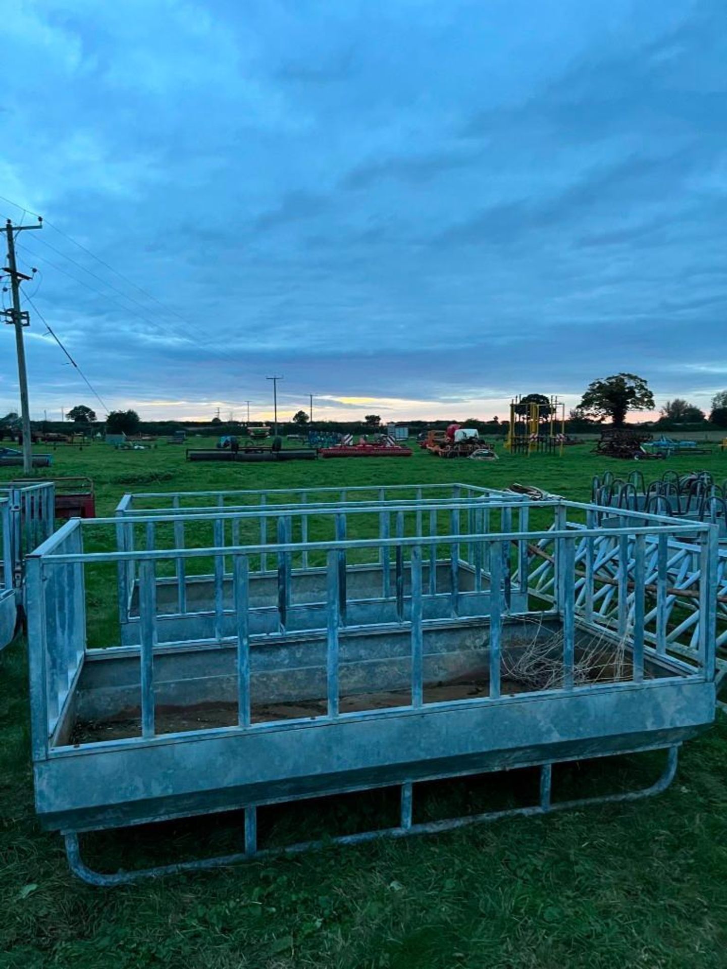 2No. Rectangular Galvanised Cattle Feed Mangers