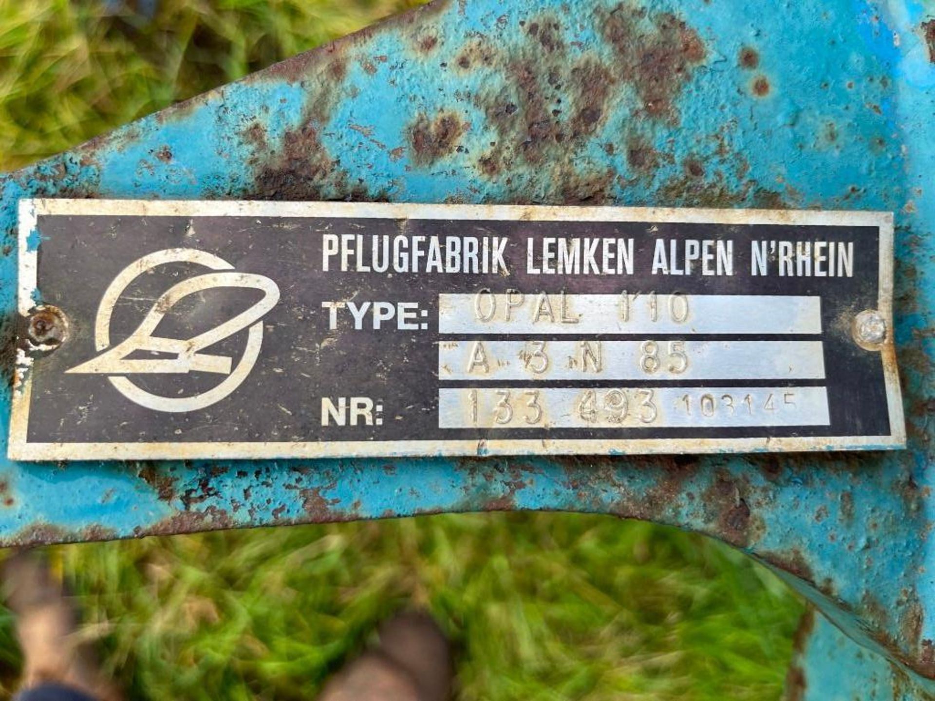 1985 Lemken Opal 110 4 Furrow Plough - Image 5 of 5