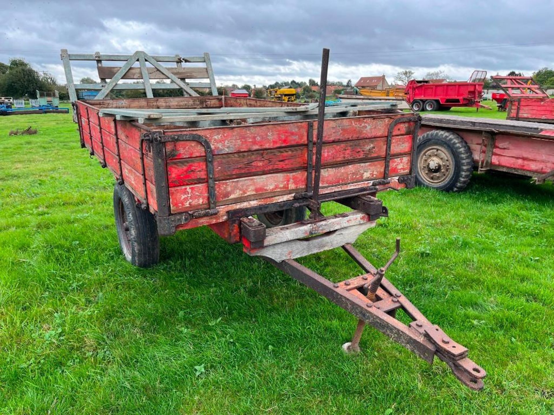 Vintage Whitlock Single Axle Wooden Trailer - Image 2 of 5