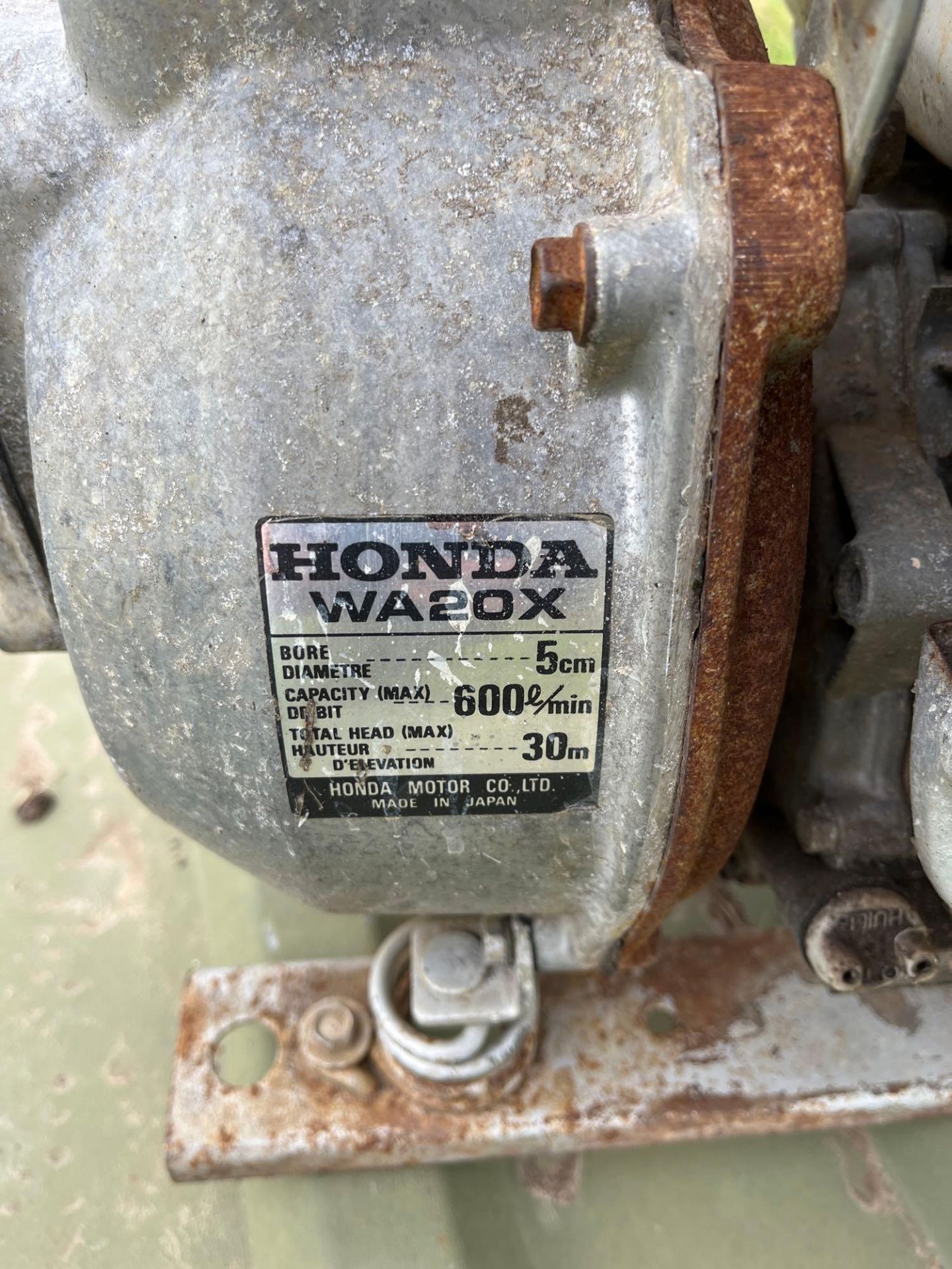 Honda 3.5HP Engine with Honda WA20X Pump - Image 3 of 3