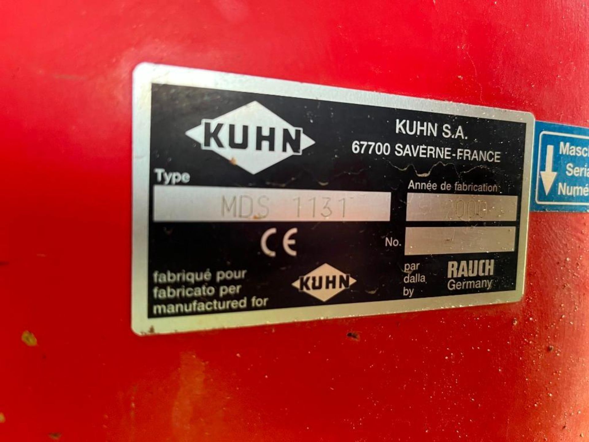 2000 Kuhn MDS1131 Fertiliser Spreader - Image 5 of 5