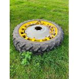 Pair of Row Crop Wheels & Tyres, Tyres: 230/95 R44