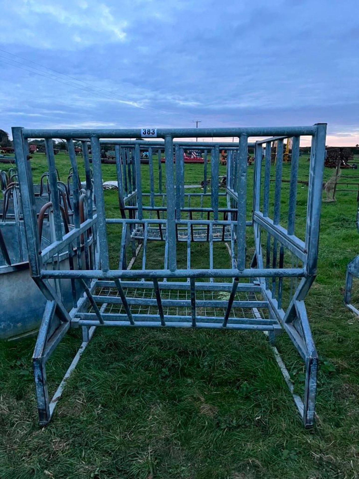 2No. Cattle & Sheep Round Bale Cradle Feeders