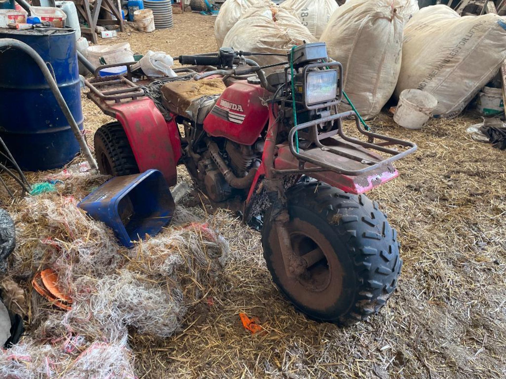 Honda Big Red petrol trike on 25x12.00-9.00 wheels and tyres, spares or repairs - Image 2 of 3