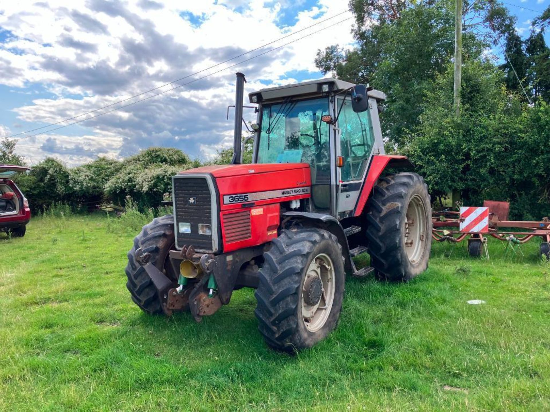 1995 Massey Ferguson 3655 Dynashift 4wd Datatronic tractor with 3 manual spools, front linkage and P - Image 17 of 23