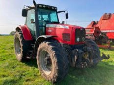 2004 Massey Ferguson 6495 4wd Dynashift tractor with cab suspension, 3 manual spools, front linkage