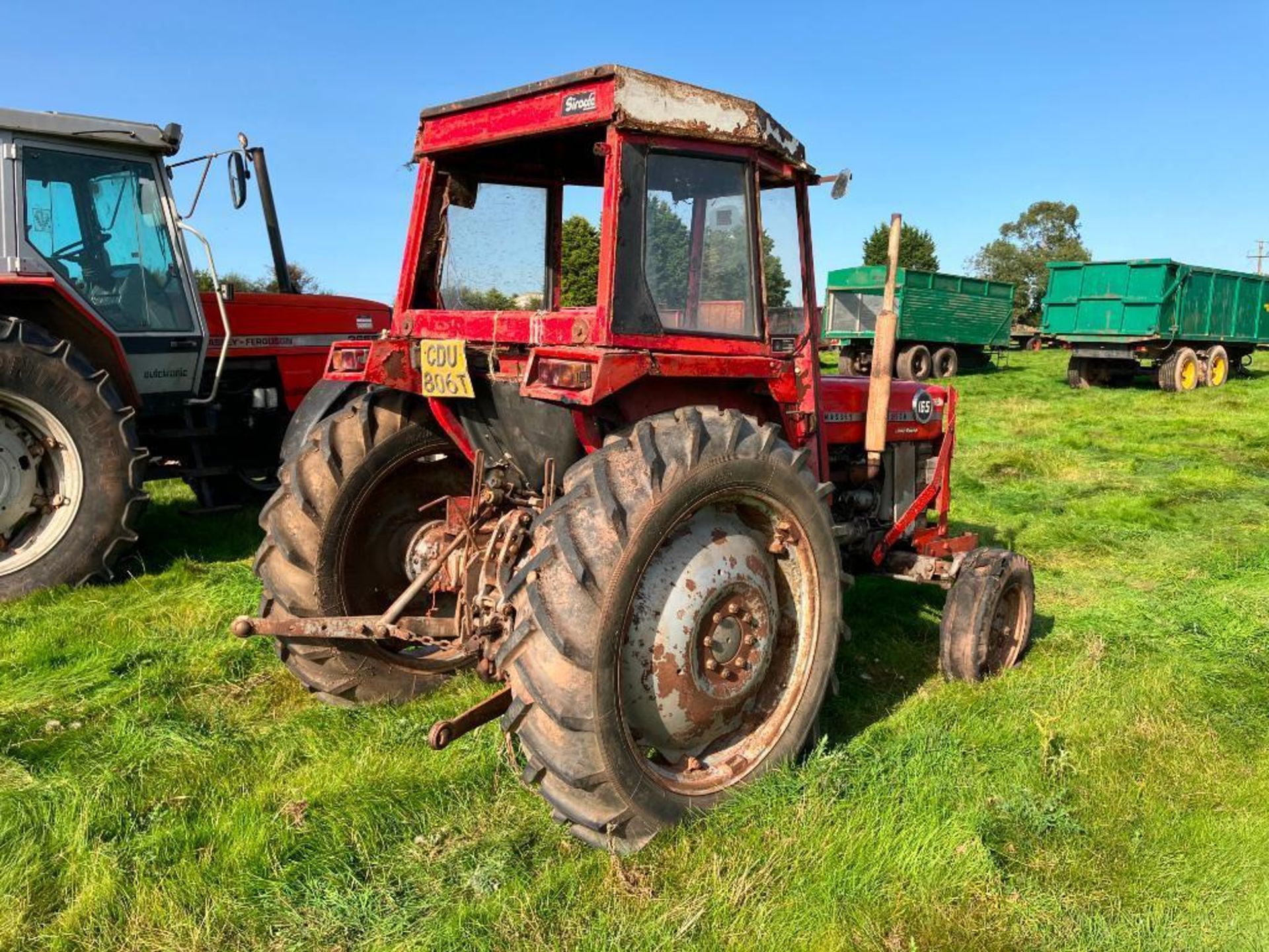 1978 Massey Ferguson 165 Multipower 2wd diesel tractor with Sirocco cab on 7.5-16 front and 12.4/11- - Image 2 of 7