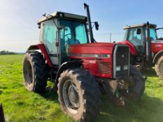 1995 Massey Ferguson 3655 Dynashift 4wd Datatronic tractor with 3 manual spools, front linkage and P