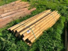 Quantity 3" round timber posts