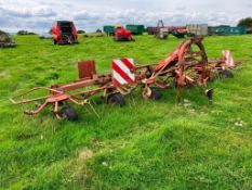 Krone KW6.40/6 6 rotor hydraulic folding tedder, linkage mounted