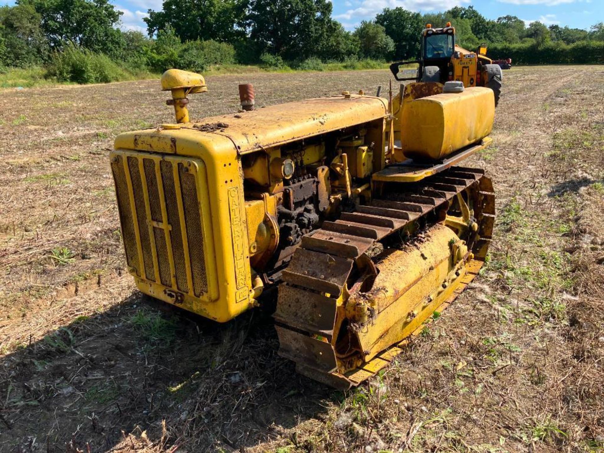 1940 Caterpillar D2 narrow gauge metal tracked crawler with 12" tracks and swinging drawbar. Hours: - Image 11 of 11