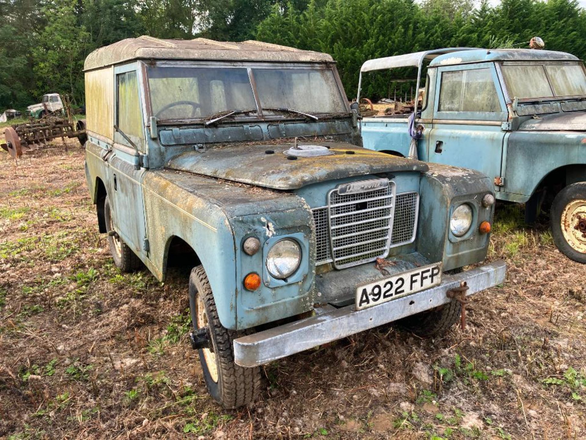 1984 Land Rover Series 3 diesel 4wd manual, blue on 205R16 wheels and tyres. Reg No: A922 FFP. Milea - Image 2 of 6
