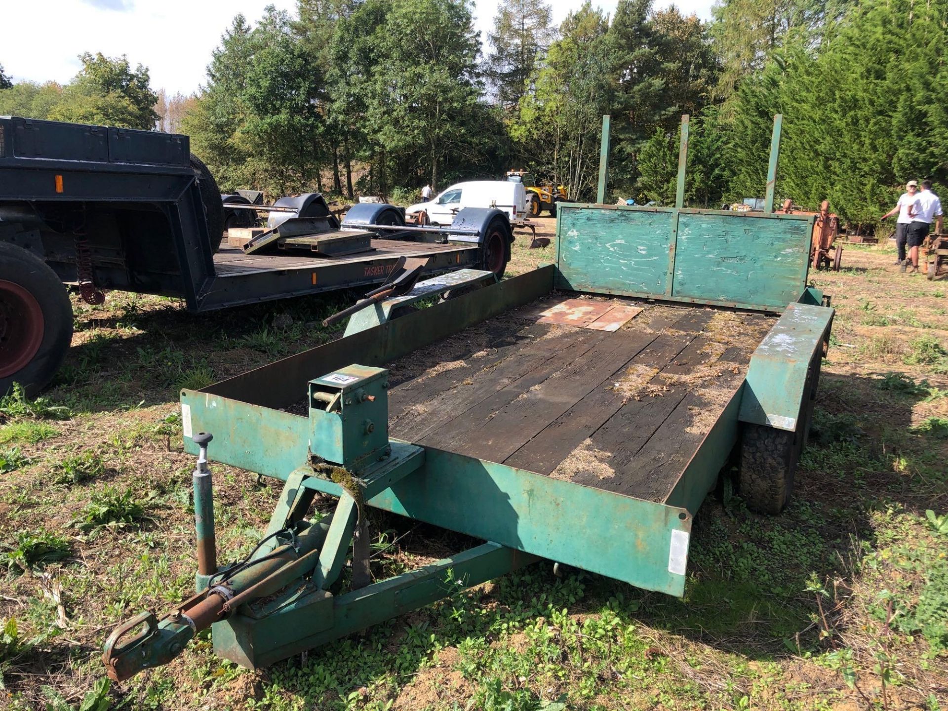 Twin axle heavy duty 6ft x 12ft trailer with wooden floor and ball hitch on 205R16 wheels and tyres - Image 4 of 6