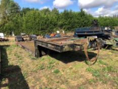 Swan neck single axle trailer with 20ft body