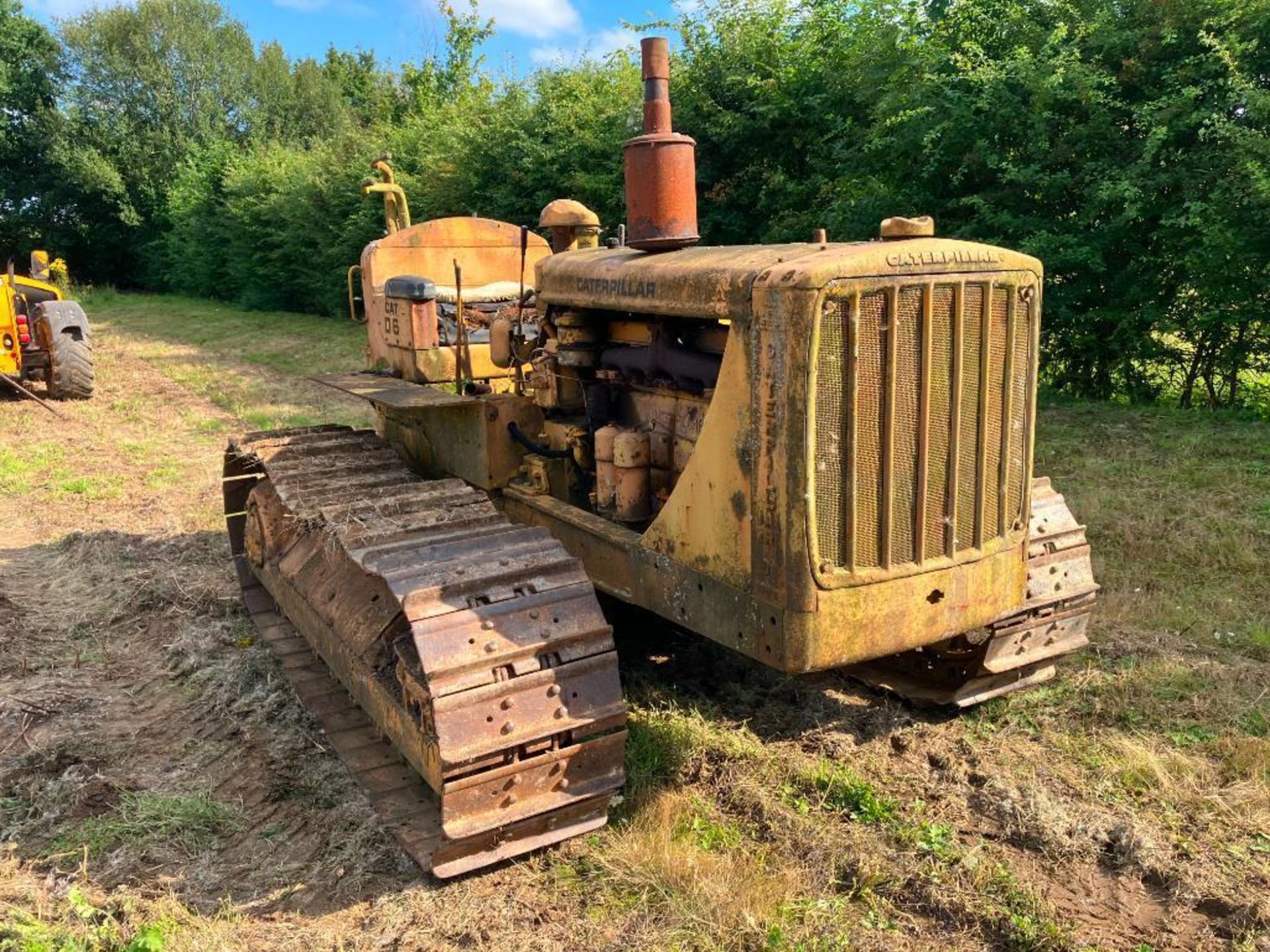 Caterpillar D6 metal tracked crawler with 20" tracks,swinging drawbar and rear winch - Image 11 of 12