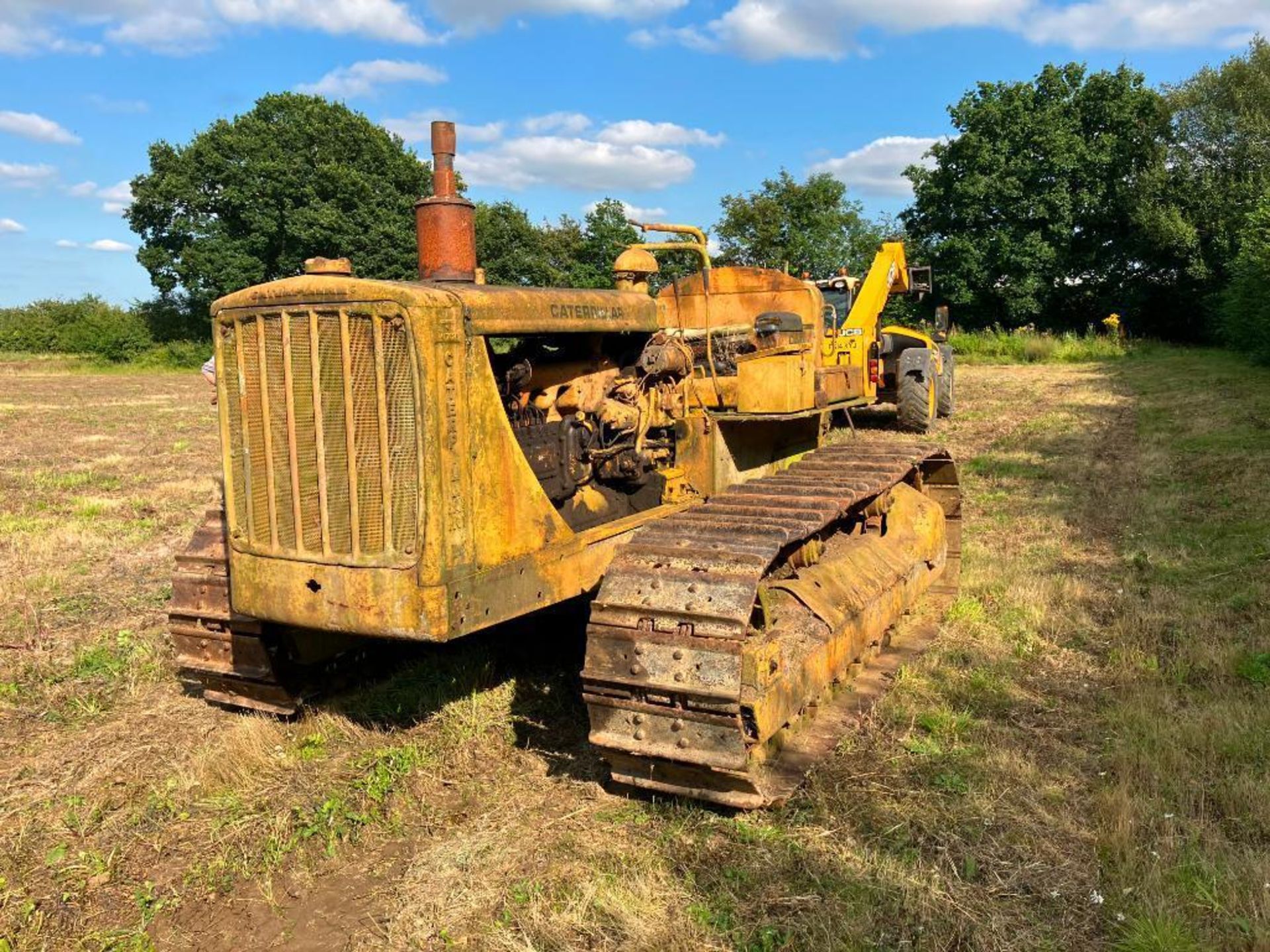 Caterpillar D6 metal tracked crawler with 20" tracks,swinging drawbar and rear winch - Image 10 of 12