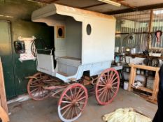 Horse drawn personnel carriage, partly restored