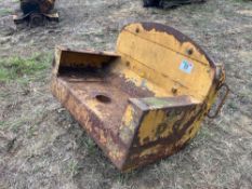 Caterpillar D6 seat and fuel tank assembly