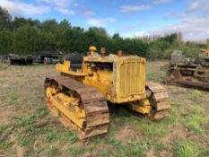 1949 Caterpillar D4 wide gauge metal tracked crawler with 16" tracks , swinging drawbar and rear cab