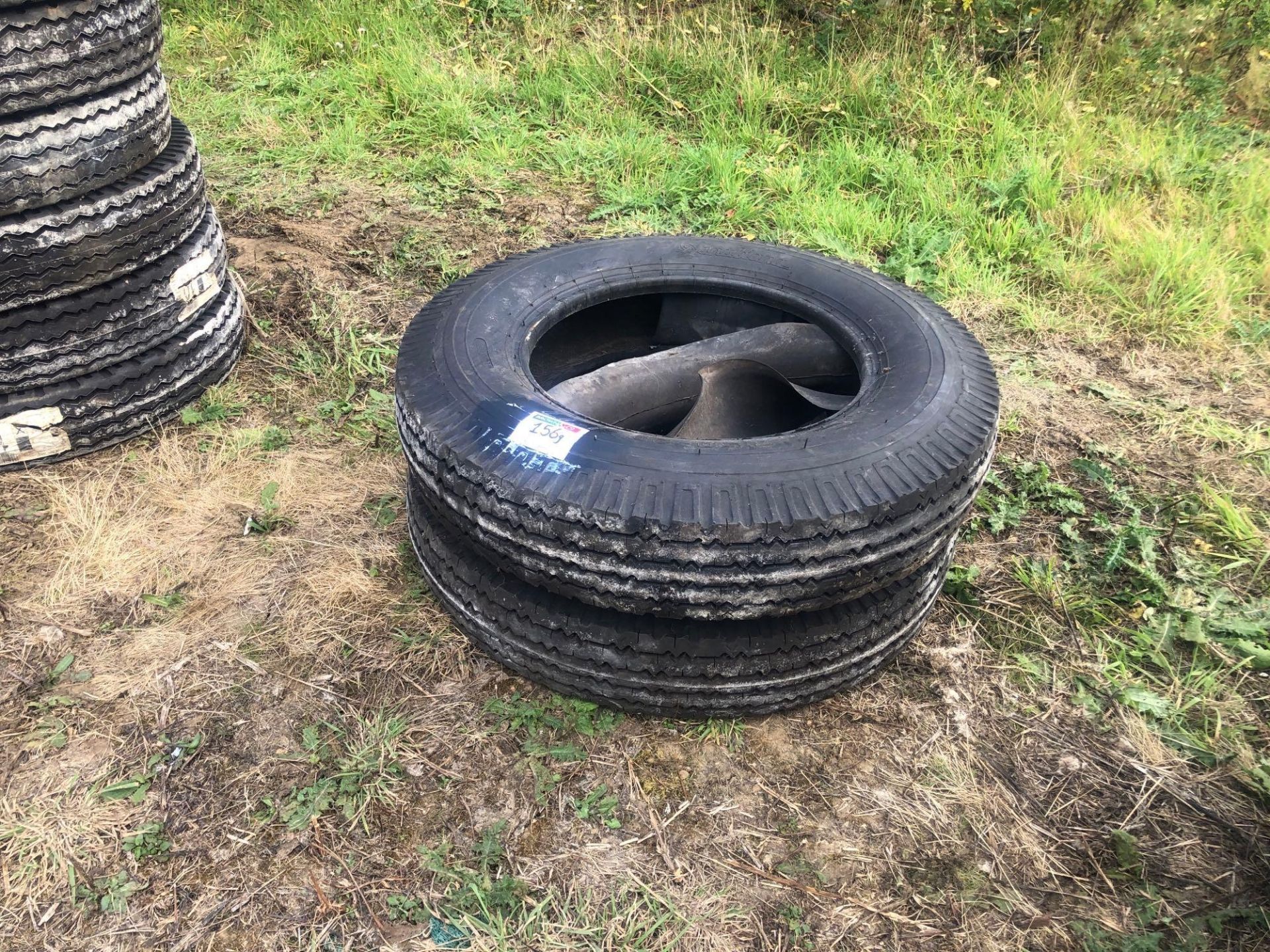 Pair Danubiana 7.50-20 tyres with inner tubes (new)