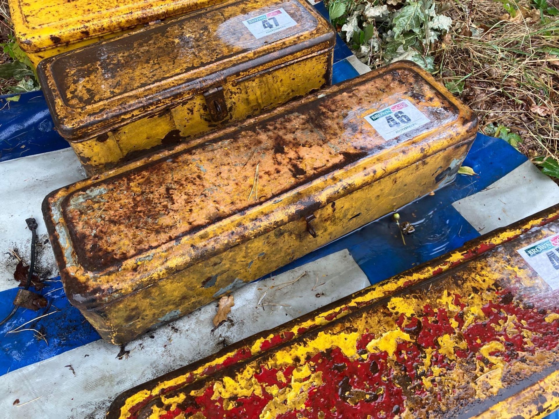 Caterpillar tool box and contents