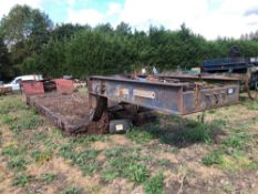 King 24ft swan neck twin axle trailer, hydraulic lowering