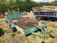 Twin axle heavy duty 6ft x 12ft trailer with wooden floor and ball hitch on 205R16 wheels and tyres