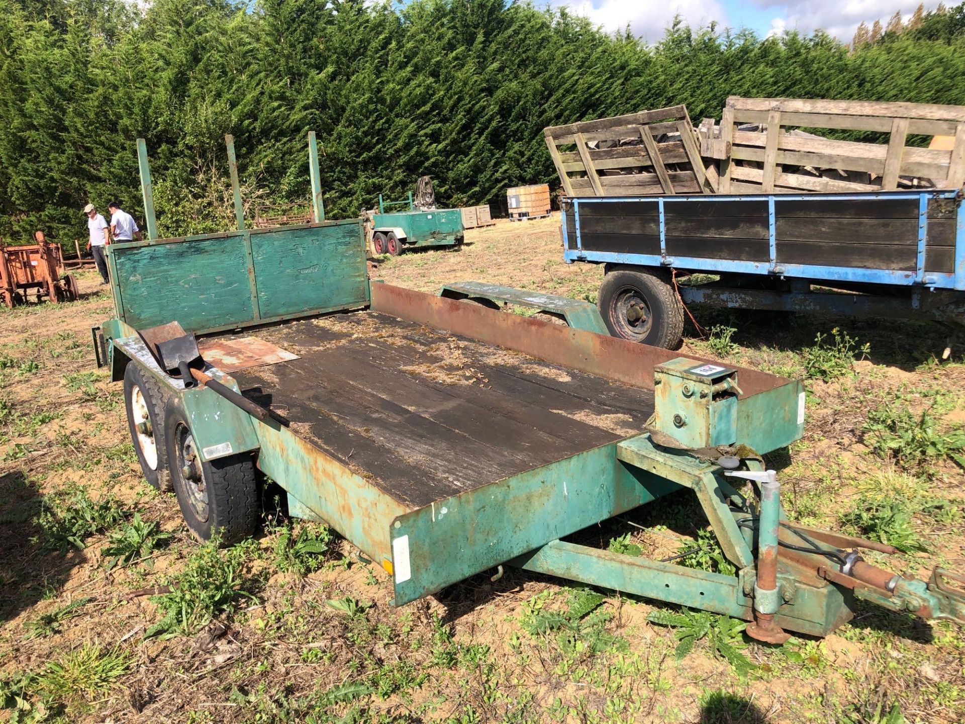 Twin axle heavy duty 6ft x 12ft trailer with wooden floor and ball hitch on 205R16 wheels and tyres