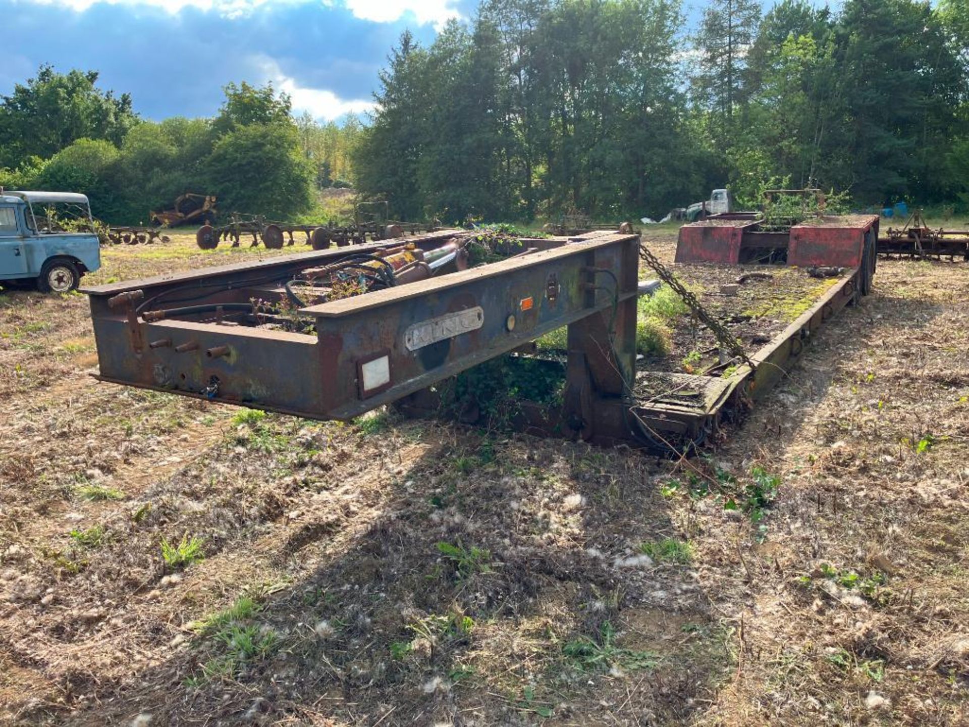 King 24ft swan neck twin axle trailer, hydraulic lowering - Image 2 of 6