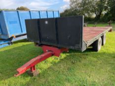Bale trailer 5.6m twin axle on 11L-16SL wheels and tyres