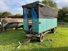 Personnel trailer 5ft x 12ft 4 wheel on 25x6 wheels and tyres