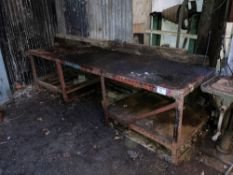 Work bench Please note - this is sold in situ, buyer to remove and disconnect at their own risk