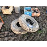 Pair 27x7 tyres