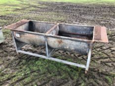 Galvanised feed trough