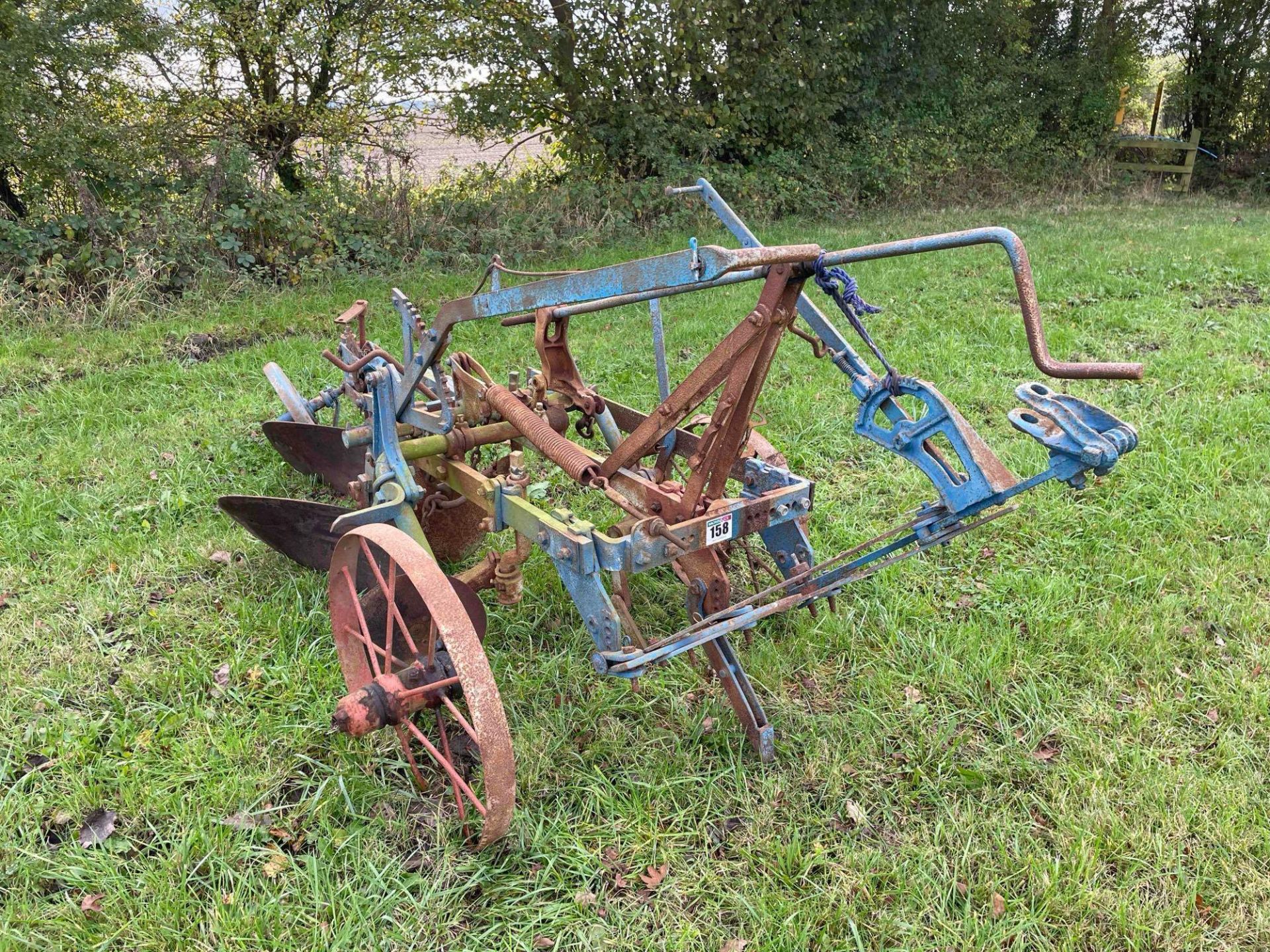 Ransomes 2 furrow conventional plough, trailed