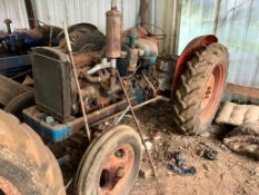 Fordson Major 2wd diesel tractor with side belt pulley on 6.00-19 front and 12.4-11-36 rear wheels a