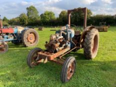 Fordson Major 2wd diesel tractor with rollbar and side belt pulley on 6.00-19 front and 13.6/12-36 r