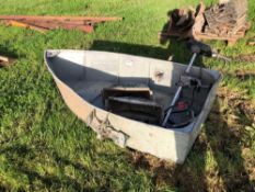 Paddle boat with outboard