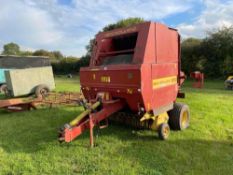 1995 New Holland 650 Bale Command round belt baler. Bale Count: Unknown. Serial No: 904421 NB: Contr