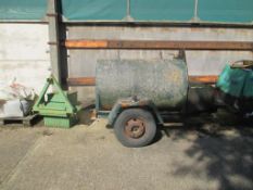 2-wheel diesel (200 gallons) bowser c/w Honda petrol engine