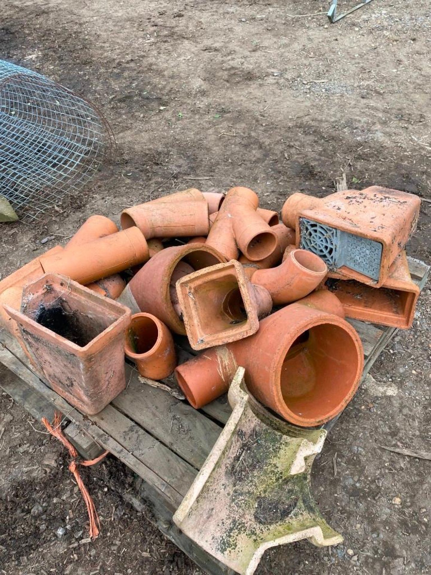 Qty of terracotta drainage parts