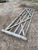 Wooden 5 bar gate x2