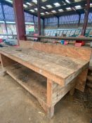 Wooden work bench