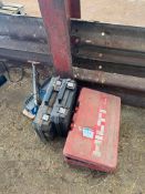 Breaker drill with tool boxes and saw