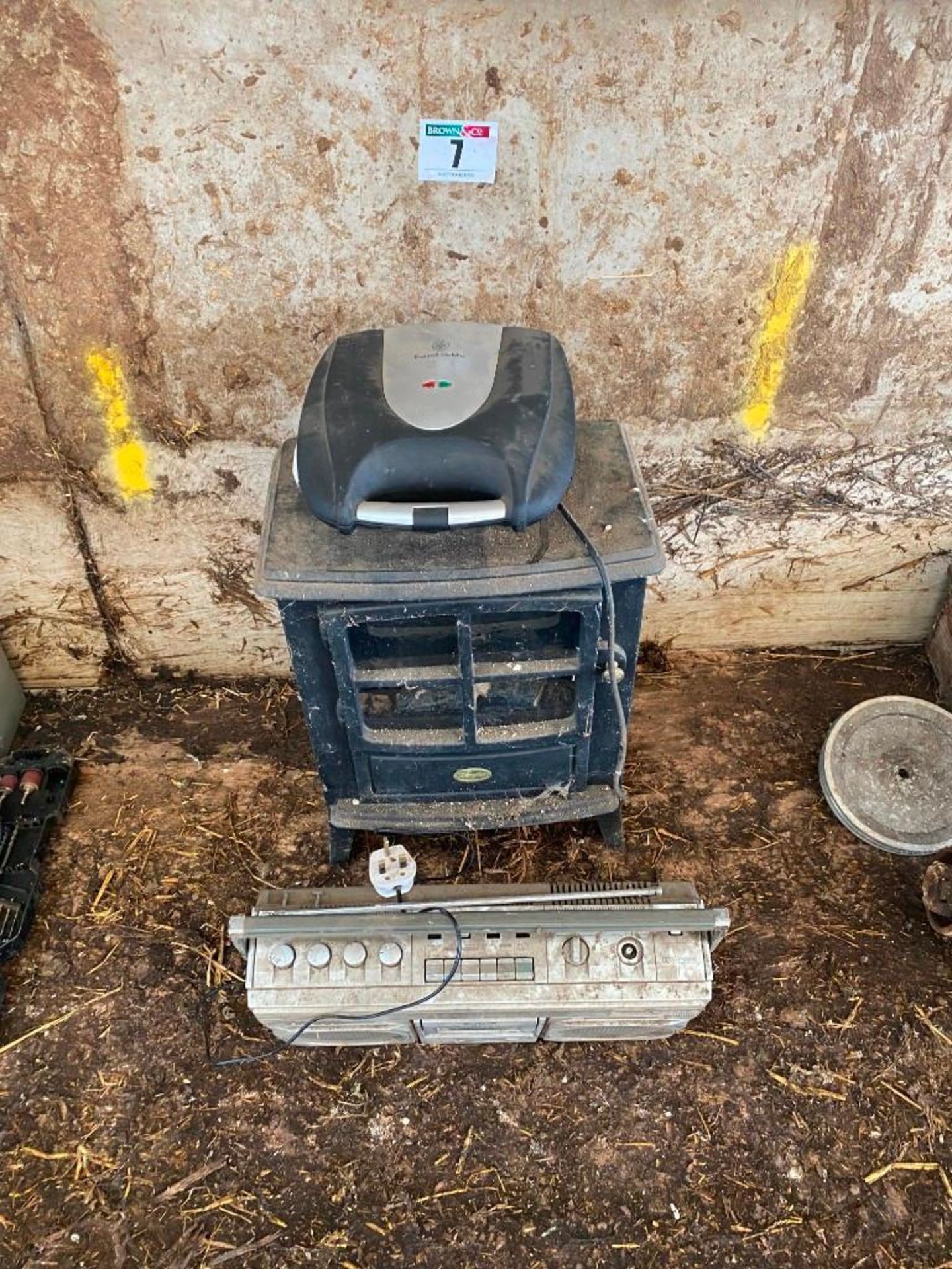 Electric fire and toastie maker and radio