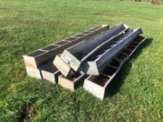 8No galvanised feed troughs