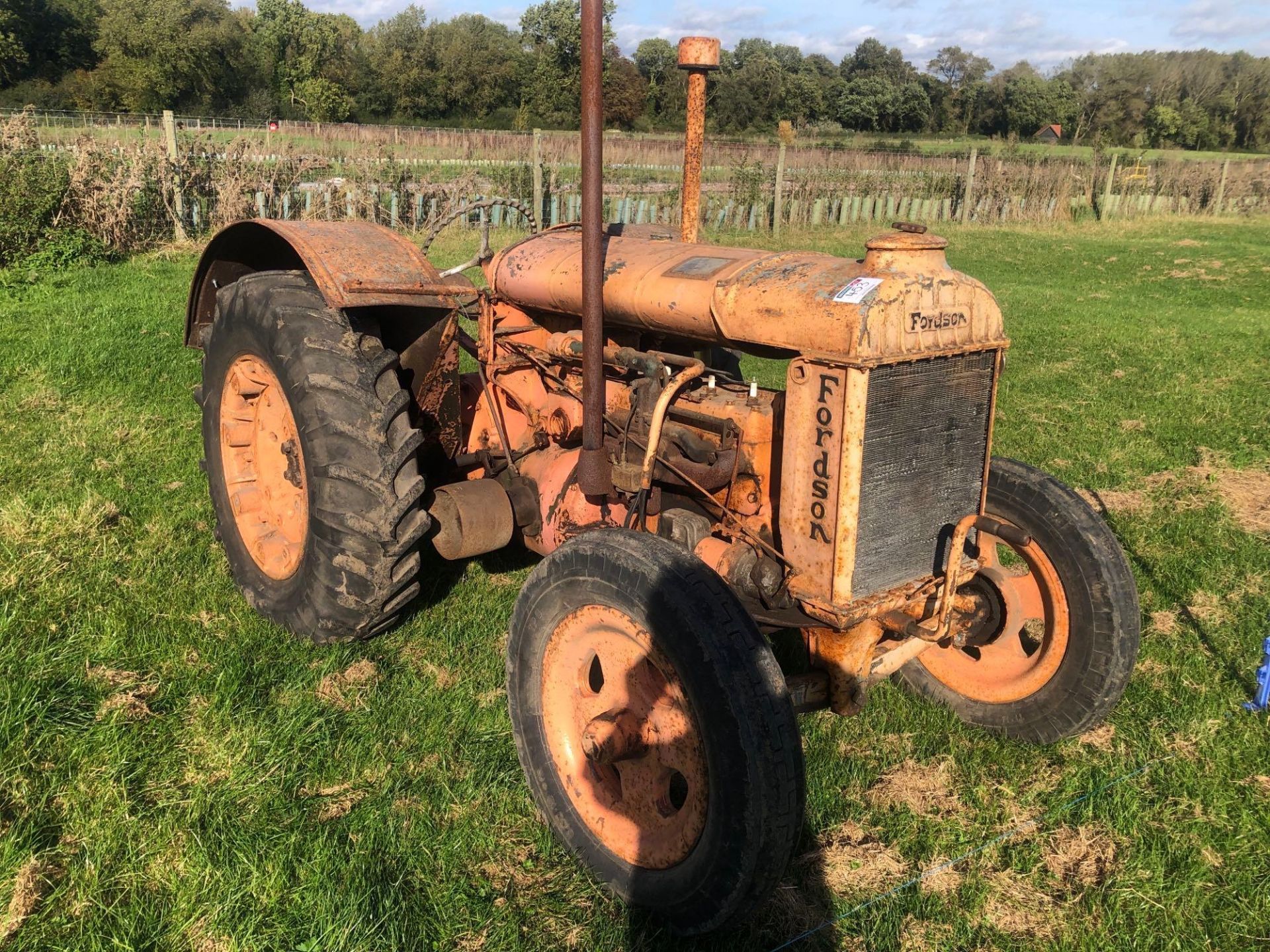 1941 Fordson 2wd tractor with side belt pulley. No VAT.