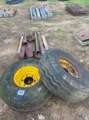 12.5/80-15.3-14 wheel and tyre x2